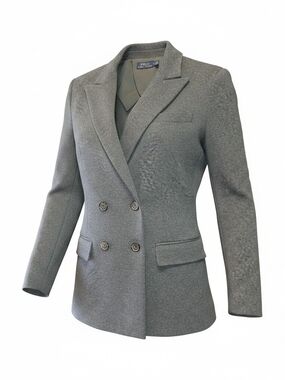 Polo Ralph Lauren  Double-Breasted Women's Gray Blazer Jacket Sz 4
